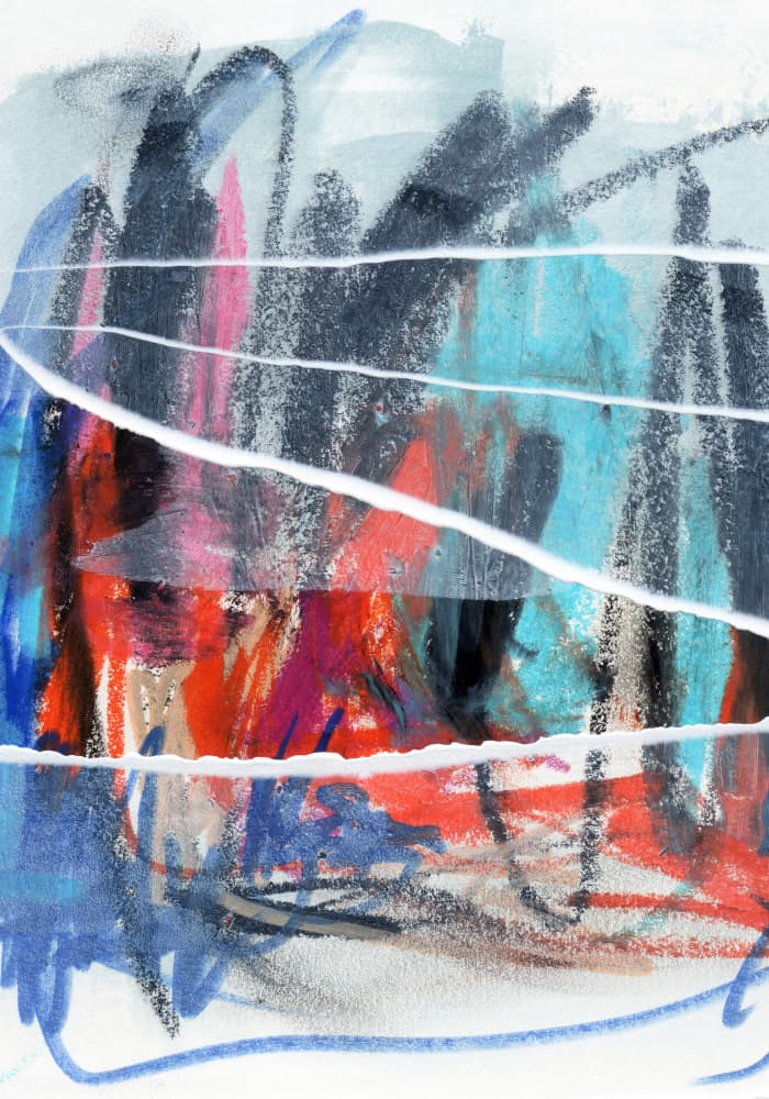 Vibrant Abstract Strokes by uplusmestudio — canvas wall art