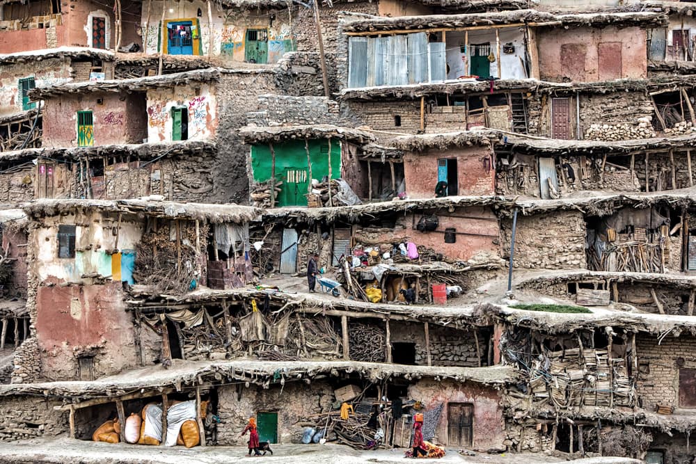 Stacked Hillside Village by Mohammadreza Momeni — canvas wall art