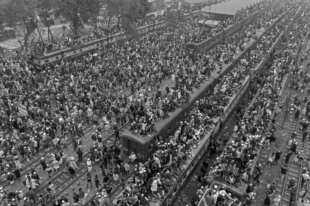Crowded Train Station by Azim Khan Ronnie — canvas wall art