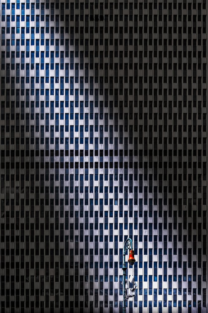 Geometric Facade in Light by Ute Scherhag — canvas wall art