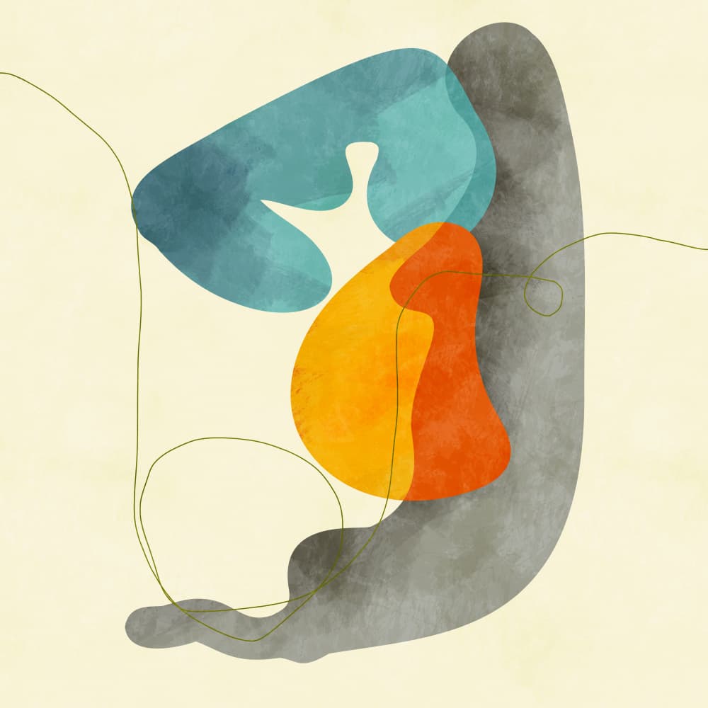 Shapes&lines2 by Ana Rut Bre — canvas wall art