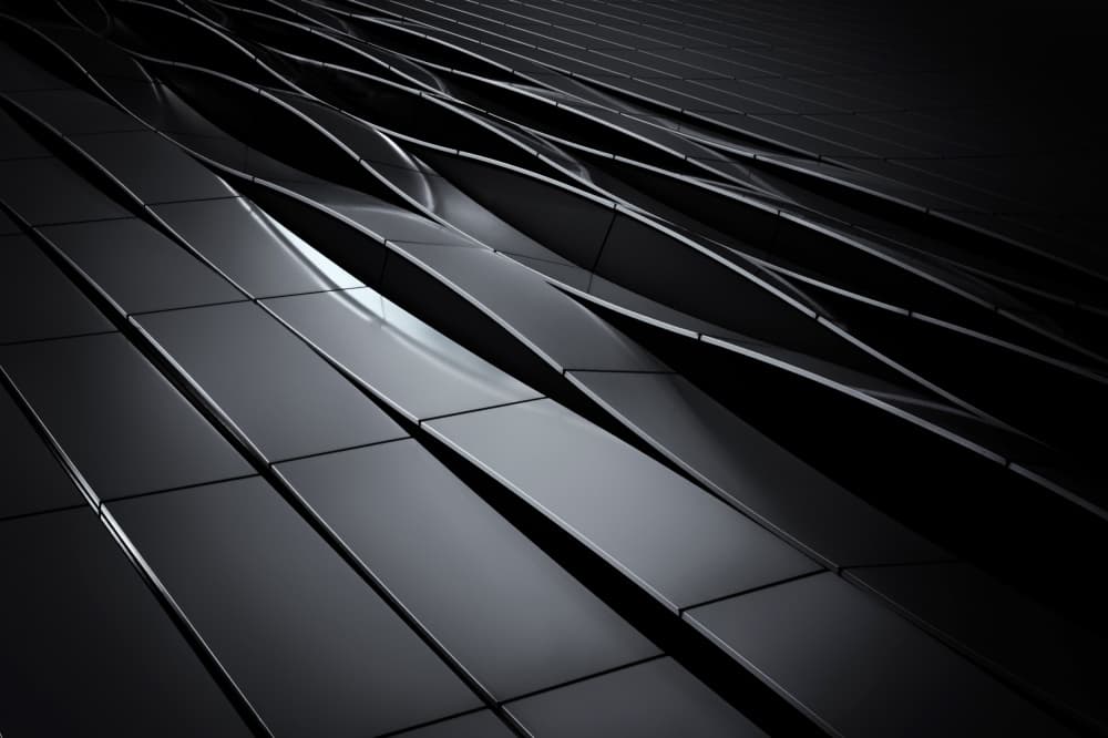 Abstract Metallic Waves by Jeroen van de Wiel — canvas wall art