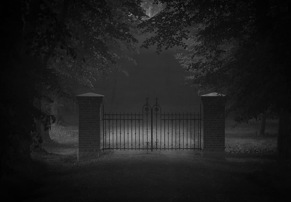 Haunting Misty Gate by Allan Wallberg — canvas wall art