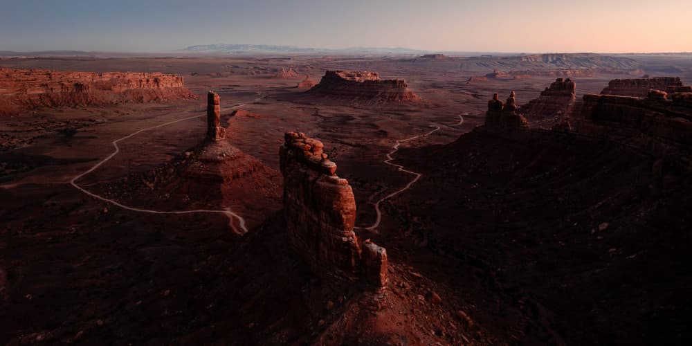 Desert Valley Sunrise by Jennie Jiang — canvas wall art