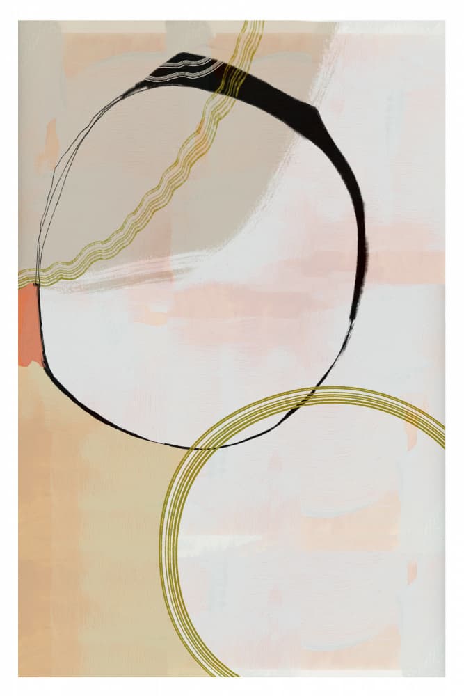 Abstract Gold Circles by cartissi — canvas wall art
