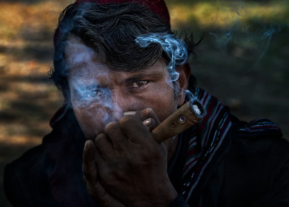 Intense Pipe Smoker by Joxe Inazio Kuesta Garmendia — canvas wall art