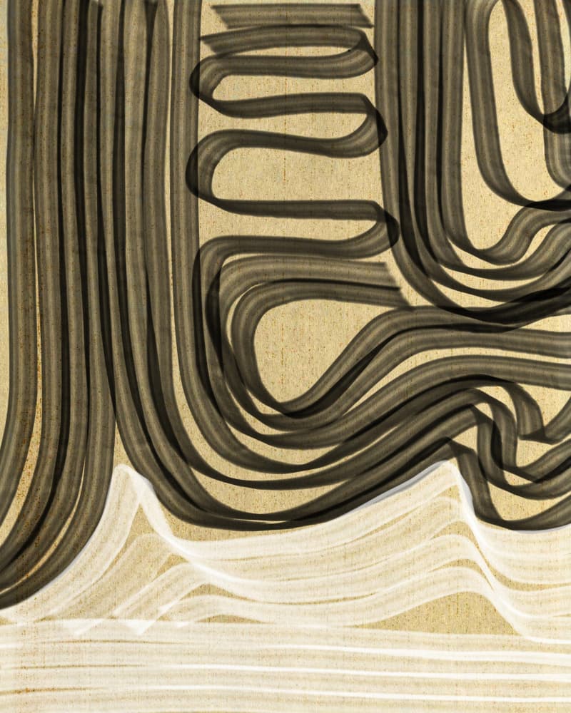 Flowing Abstract Lines by Josie George — canvas wall art