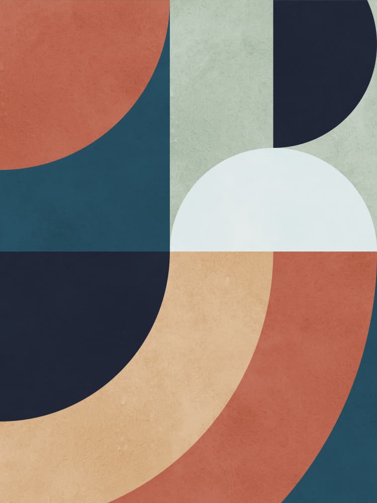 Midcentury Color Blocks by Vitor Costa — canvas wall art