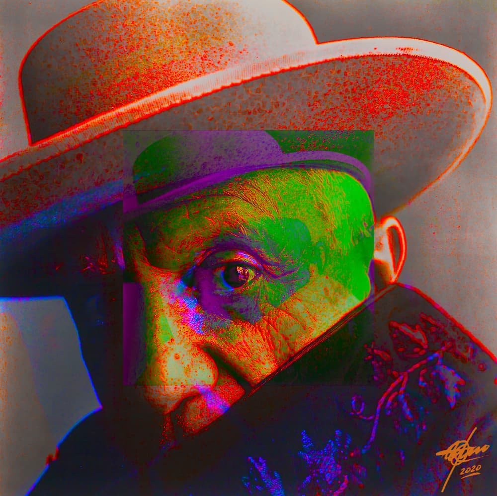 Intense Psychedelic Portrait by Osvaldo Russo — canvas wall art