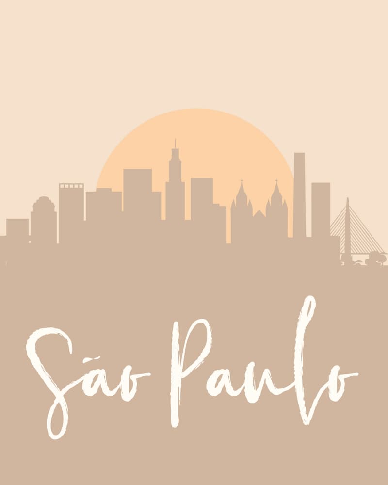 São Paulo Sunset Skyline by Emiliano Deificus — canvas wall art
