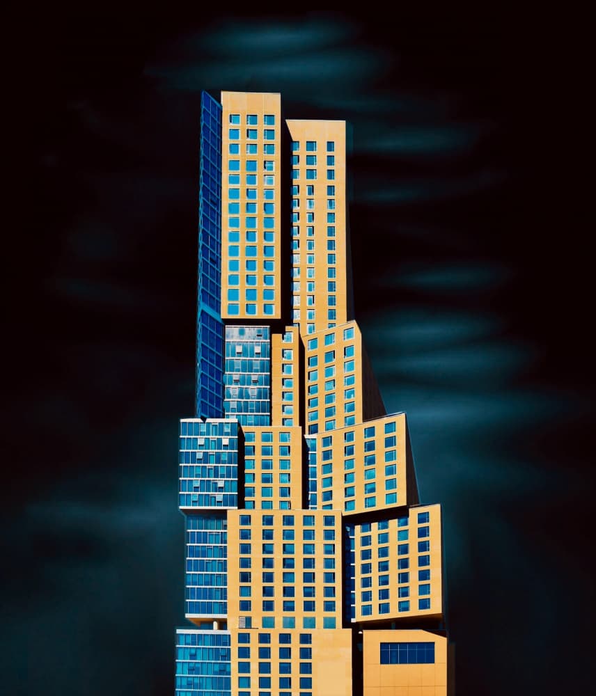 Modern Stacked Skyscraper by Arnon Orbach — canvas wall art
