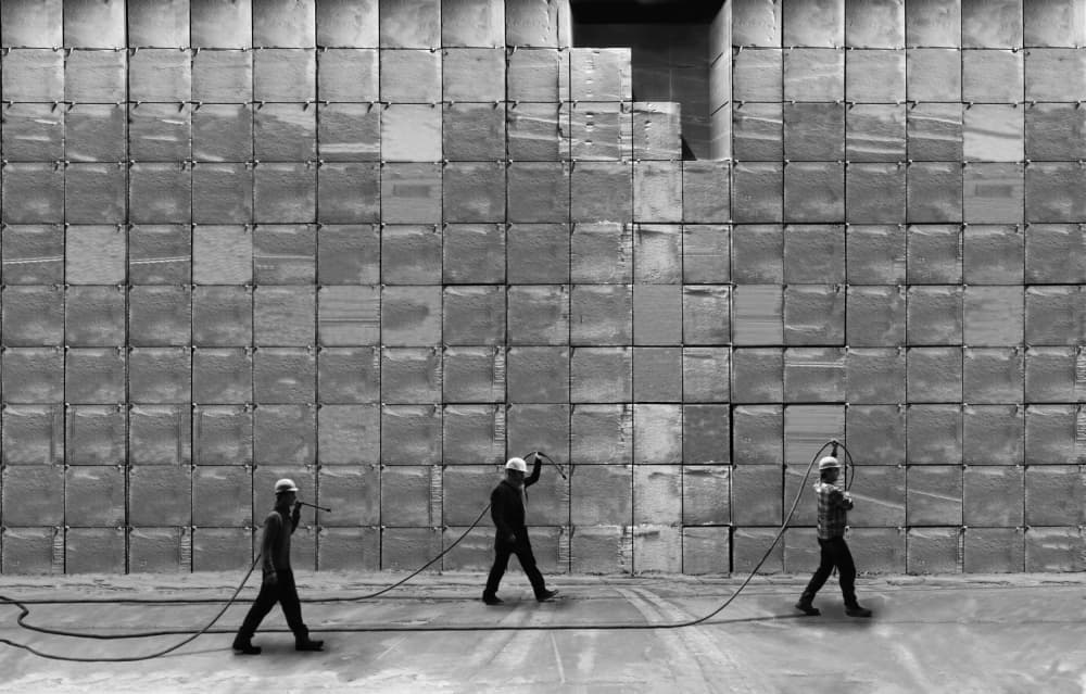 Industrial Wall Workers by Nurten Öztürk — canvas wall art