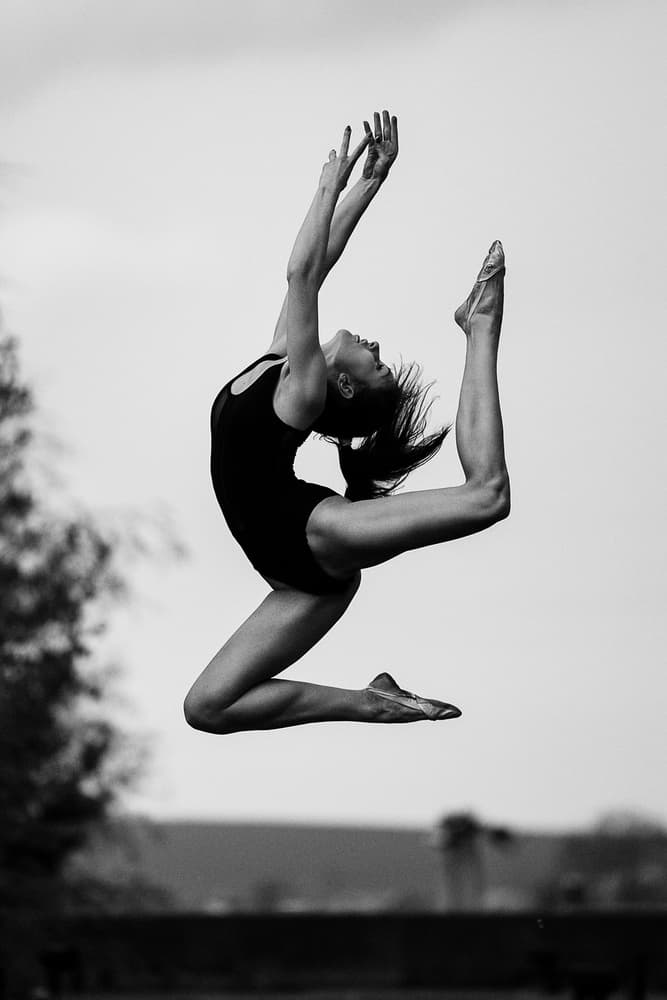 Graceful Mid-Air Dancer by Martin Krystynek MQEP — canvas wall art