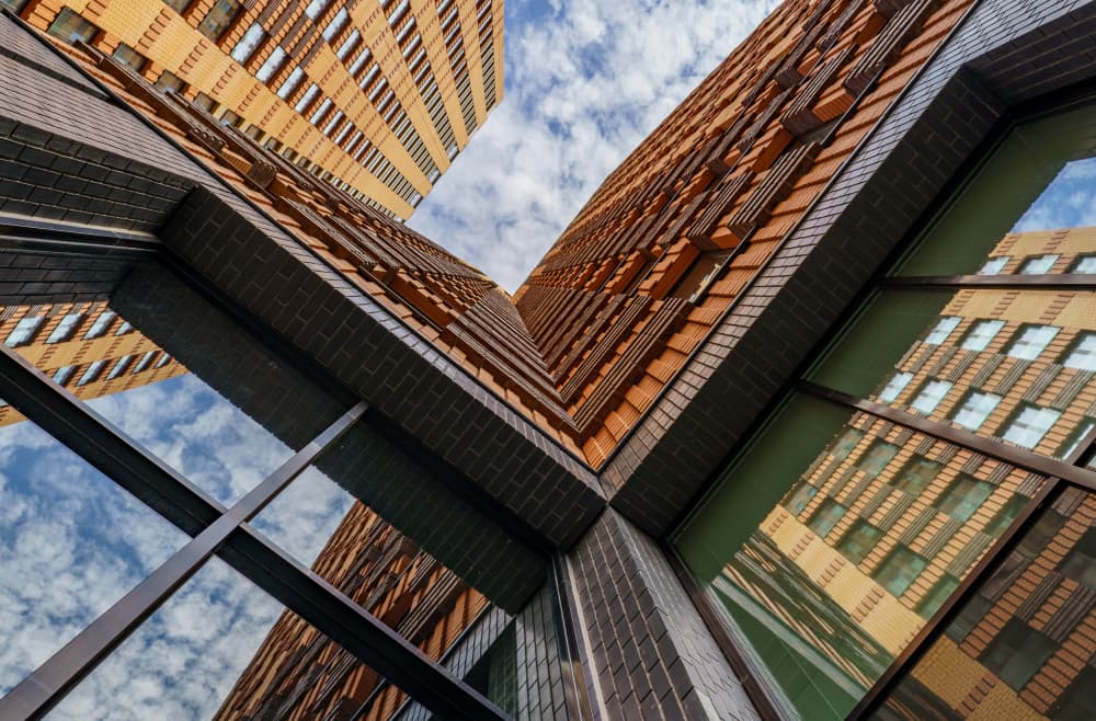 Modern Building Reflections by Jaap Koer — canvas wall art