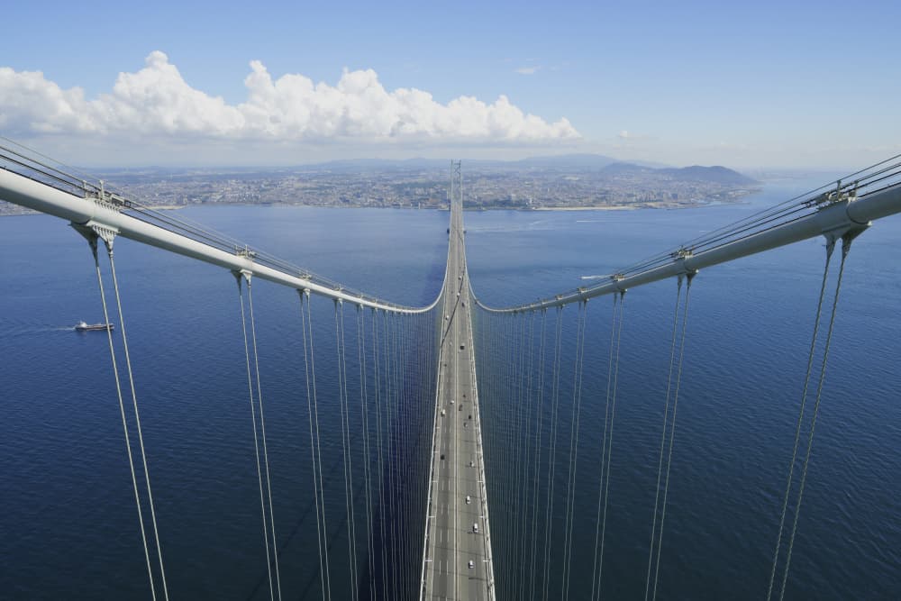 Coastal City Bridge View by Hitoshi Yamada — canvas wall art