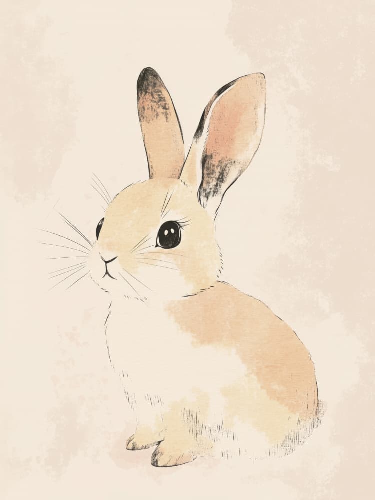 Bunny Serenity by Treechild — canvas wall art