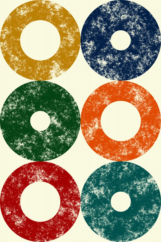 Colorful Textured Circles