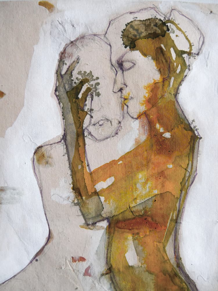 Tender Human Connection by Doris Schmitz — canvas wall art