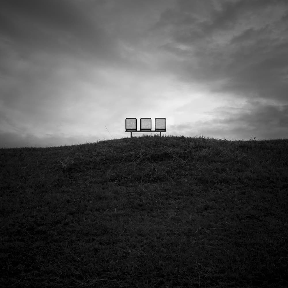 Solitary Hilltop Chairs by Jan Rauwerdink — canvas wall art