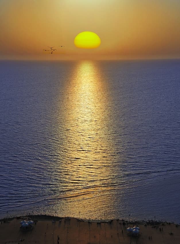 Golden Ocean Sunset by KZH — canvas wall art