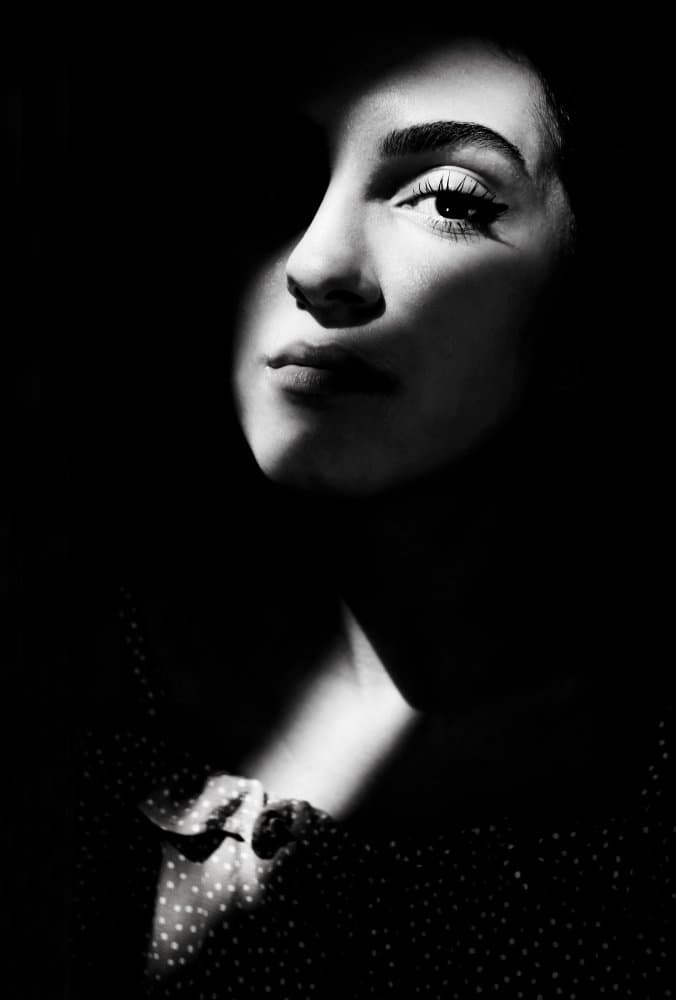 Woman in Shadow by Evelin Dobrev — canvas wall art