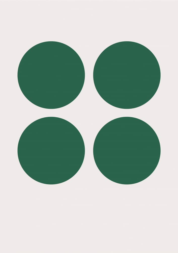 Abstract Green Geometric Circles by FINE FINE STUFF — canvas wall art