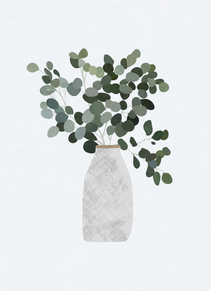 Modern Eucalyptus Vase by Sarah Manovski — canvas wall art