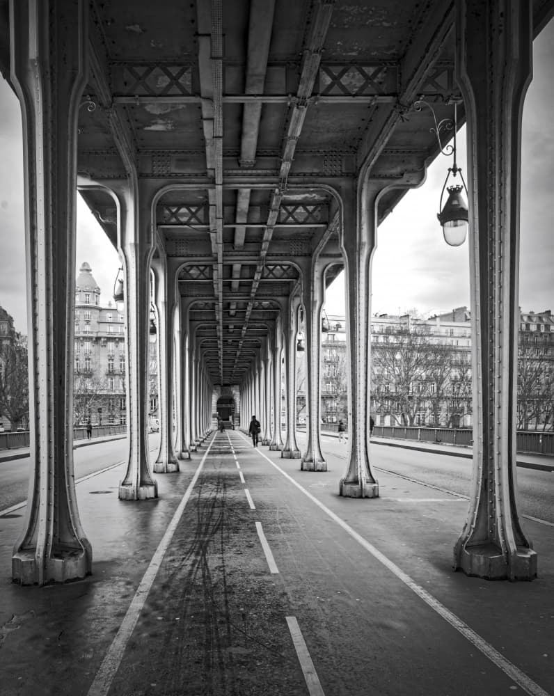 Bir-Hakeim Bridge Perspective by Isabelle DUPONT — canvas wall art