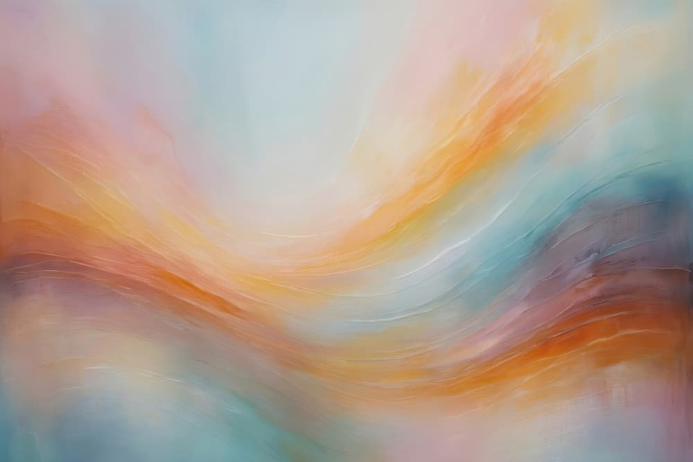 Soft Abstract Waves by Alpenglow Workshop — canvas wall art