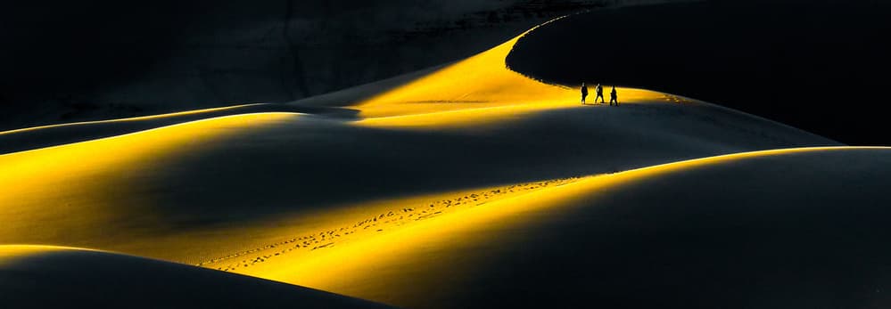 Golden Dunes Journey by Rui Wang — canvas wall art