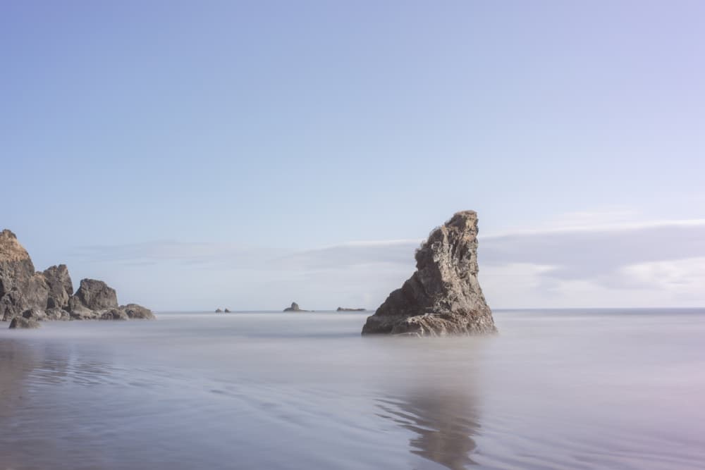 Sea Stack Serenity by Lynann Colligan — canvas wall art