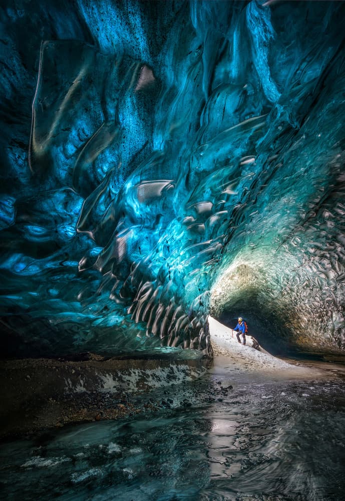 Deep Blue Ice Cave by Álvaro Pérez & Jose M. Pérez. Brothers — canvas wall art