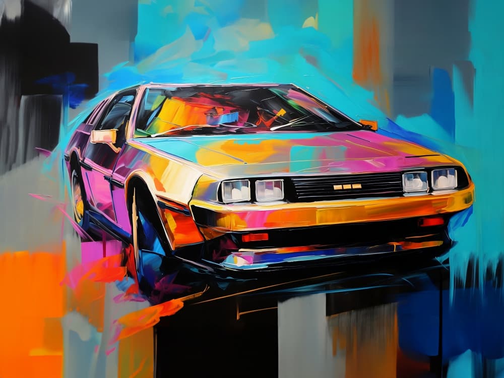 Vibrant Classic Car by Robert Farkas — canvas wall art