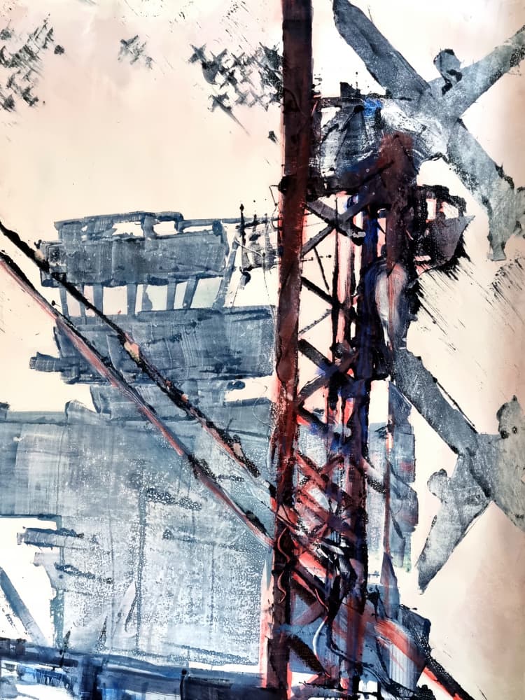Abstract Industrial Structure by David Antonides — canvas wall art