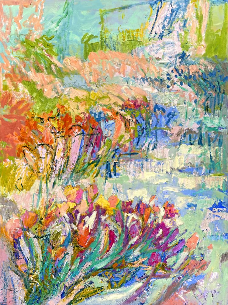 Vibrant Garden Path by Dorothy Fagan — canvas wall art