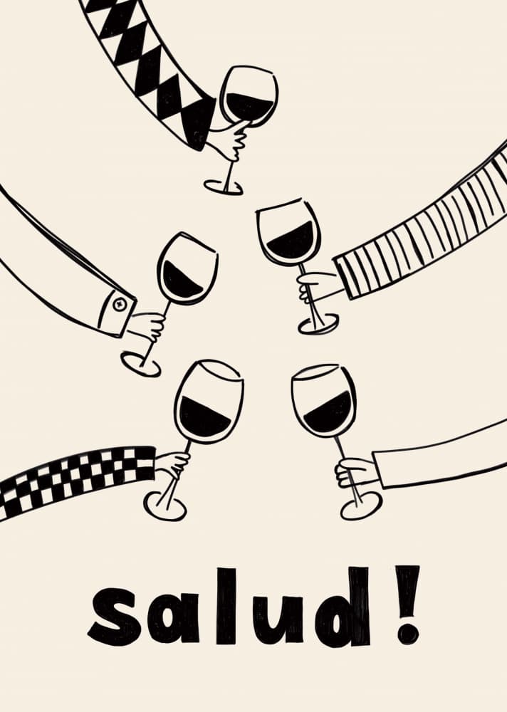 Pictufy Festive Salud Red A2 by Rio Soléy — canvas wall art