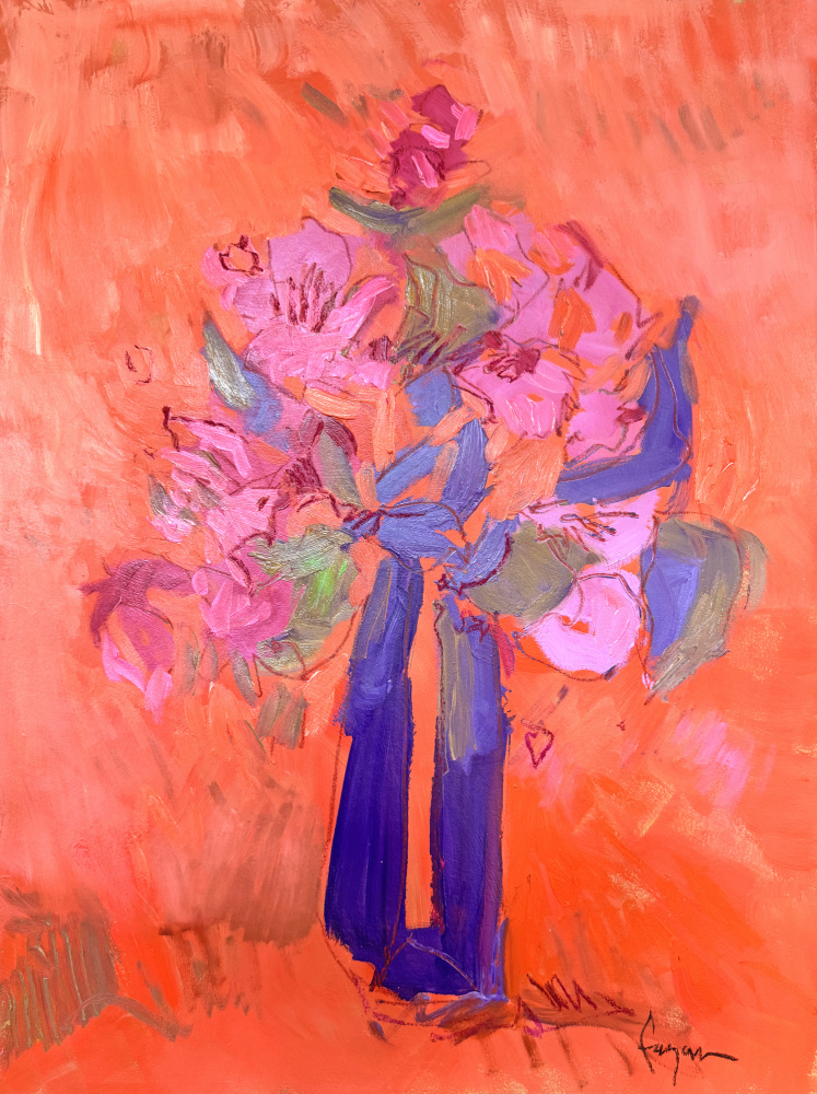 Vibrant Pink Bouquet by Dorothy Fagan — canvas wall art