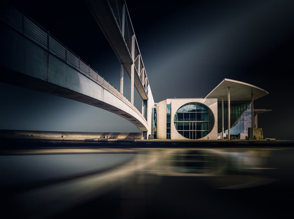 Modern Architecture Reflection by Jörg  Vollrath — canvas wall art