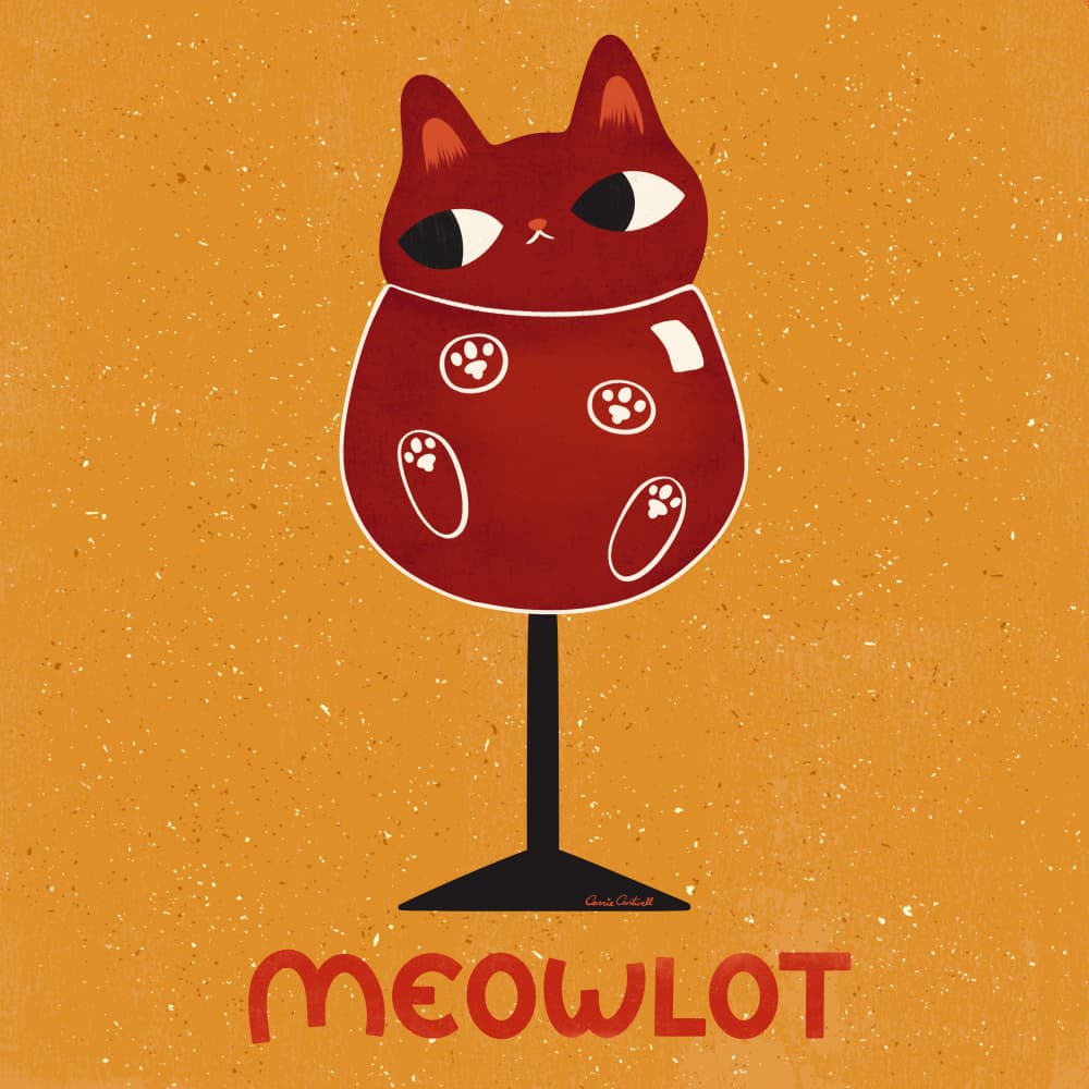 Meowlot by Carrie Cantwell — canvas wall art