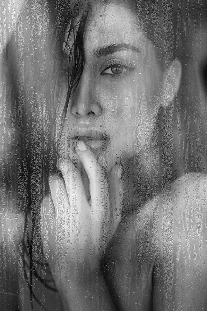 Pensive Wet Portrait by amir behzadi — canvas wall art