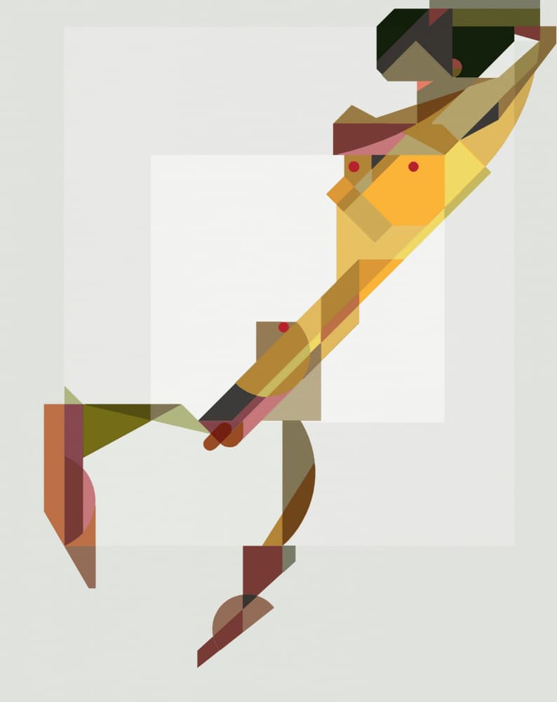 Dynamic Geometric Figure by Rafa Mateo — canvas wall art