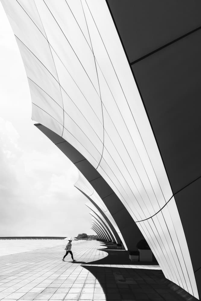 Walking Under Modern Arches by Steven Zhou — canvas wall art