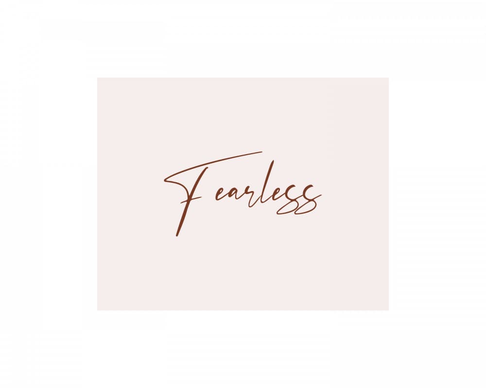 Fearless Elegant Script by KsanaKalpa — canvas wall art