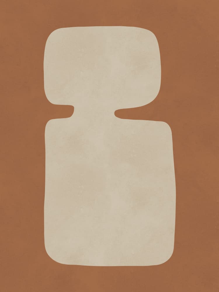 Terracotta Minimalist Form by Vitor Costa — canvas wall art