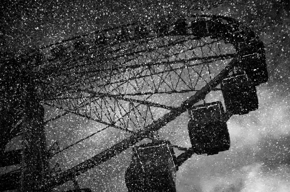 Dark Snowy Ferris Wheel by Alessandro Traverso — canvas wall art