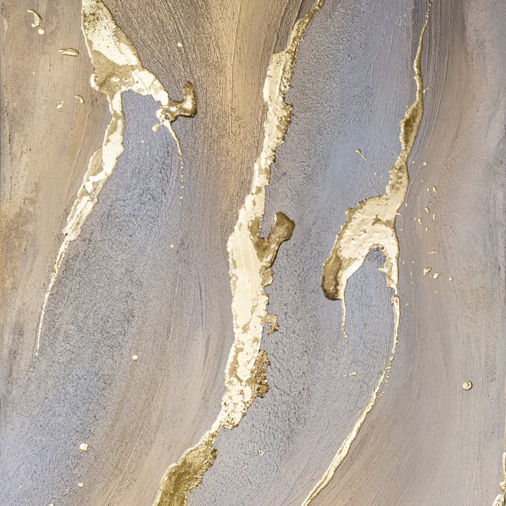 Opulent Golden Fluidity by Anete Purina-Purite — canvas wall art