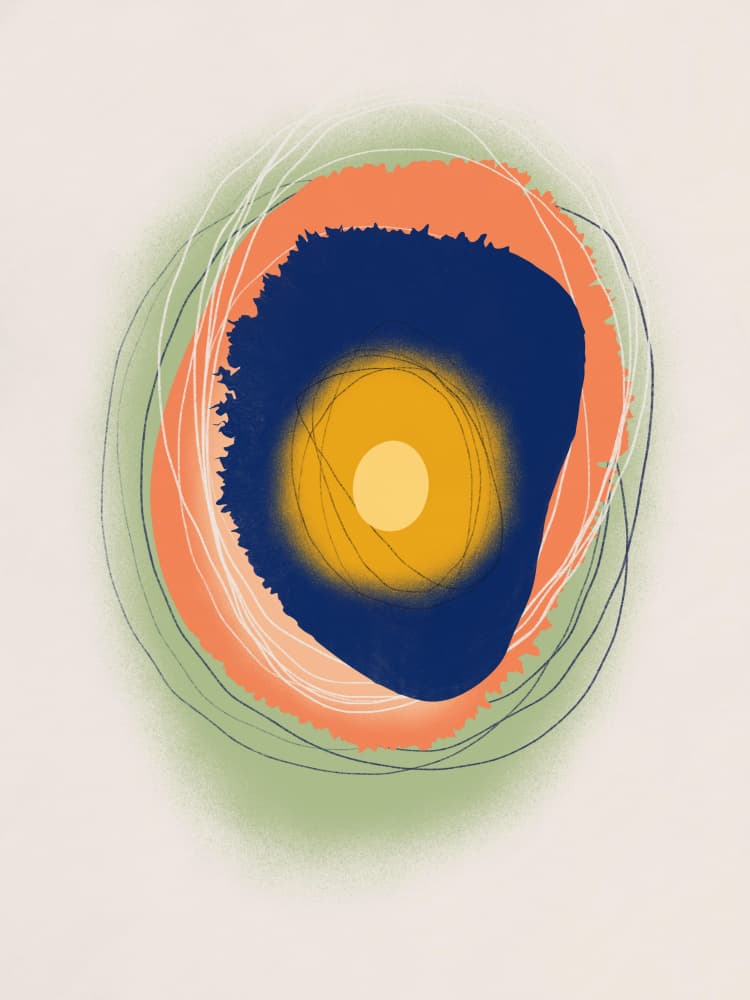 Sun Glow Organic Abstract by Little Dean — canvas wall art