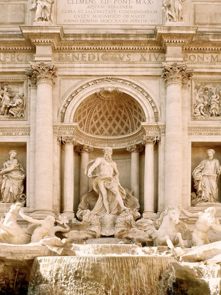 Trevi Fountain Grandeur by Gemma Bardot — canvas wall art