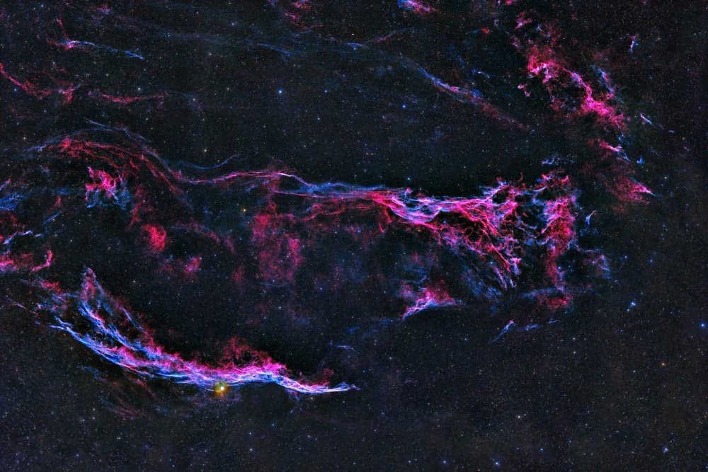 Pink And Blue Nebula by Jose Maria D. Barba — canvas wall art