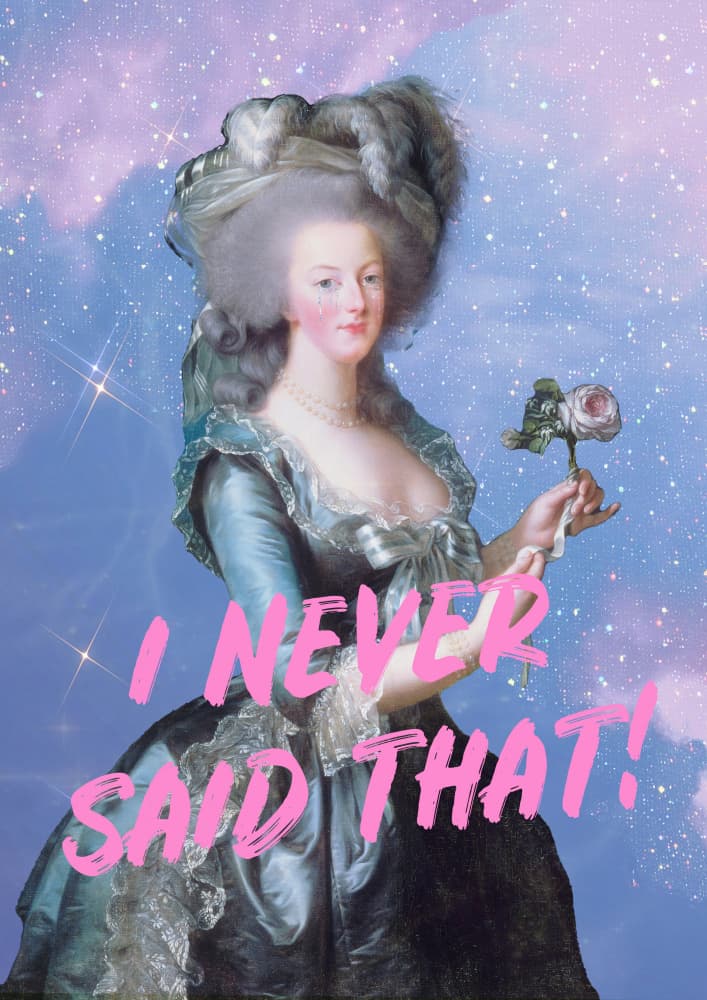 Marie Antoinette I Never Said by Talitha McQueen — canvas wall art